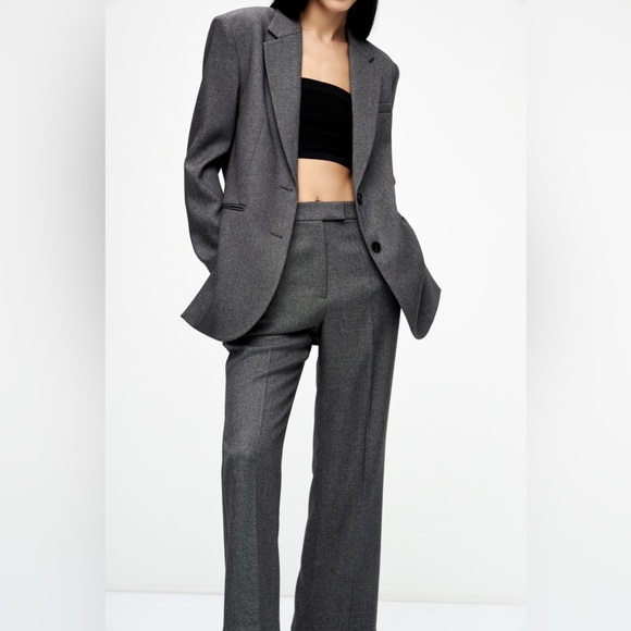 COPY - NWOT Lime charcoal gray oversized blazer, size s - Picture 4 of 12